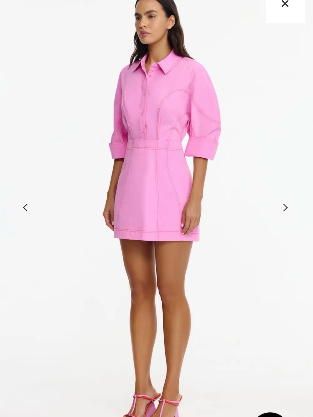 Acler Pink Mini Shirt Dress